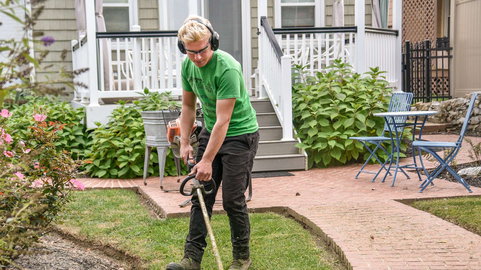 Picture of a gardener at work